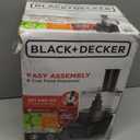 BLACK+DECKER 3-in-1 Easy Assembly 8-Cup Food Processor, Stainless Steel S-Blade, Easy-Clean, Touchpad Controls Black (Large)