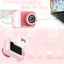 Pink Kids Camera Toys for Girls Age 3-8, LETONGJH1080P HD Toddler Digital Video Camera with 32GB SD Card, Christmas Birthday Gifts for 4 5 6 7 Year Old