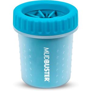 Dexas MudBuster Portable Dog Paw Cleaner - Premium Quality, Blue, Small Size for Pet Supplies and Accessories (Small, Blue)