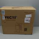 VECYS Countertop Sonic Ice Maker W/Side Tank, 33LBS Daily Ice Making Capacity, Portable Design Nugget Ice Maker Machine with Self-Clean Function, Dark Black