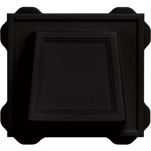 Builders Edge 140116774002 4" Hooded Dryer Vent 002, Black
