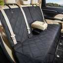 petalage Bench Dog Car Seat Cover for Back Seat Waterproof Seat Covers Durable Scratch Proof Nonslip, Protector for Pet Fur & Mud Washable Backseat Cover for Cars Armrest Compatible (XL-black edge)