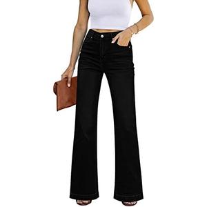 GRAPENT Womens Flare Jeans High Waisted Wide Leg Baggy Jean for Women Stretch Denim Pants XL