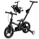 lecoco Upgraded Toddler Bike with Push Handle 6 in 1 for Kids, Balance Bicycle Toys with Training Wheels, Brackes, Cup Holder, Pedal, Kickstand Birthday Gift for Boys and Girls