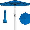 AreShark 9 FT Patio Umbrella for Outdoor, Outdoor Table Umbrella with Push Button Tilt and Crank, Outdoor Patio Umbrellas with 8 Sturdy Ribs for Market, Garden, Pool (Royal Blue)