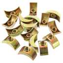 uxcell 16pcs M6 Half Moon Nuts Washers, Zinc Alloy External Thread Lock Washer, Spacer Connector Hardware Fittings, Bronze