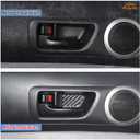 Aunginsy Inner Door Handle Bowl Cover Trim Compatible with Toyota Tacoma 2006-2015 Pickup Soft Carbon Fiber Front Rear Door Handle Cup Bowl Panel Scratches Protector Decorative Sticker Accessories