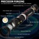 LED Rechargeable Flashlights 1600 High Lumens, 36 Hour Long Runtime, M300 Fast Charging Version Charges Type-C, Zoomable, 6 Modes, All-weather Waterproof Flashlight for Home Emergency Camping (Red)