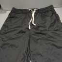 SHENHE Men's Baggy Sweat Shorts Drawstring Waist Wide Leg Raw Loose Athletic Gym Shorts with Pockets Summer (Black, L)