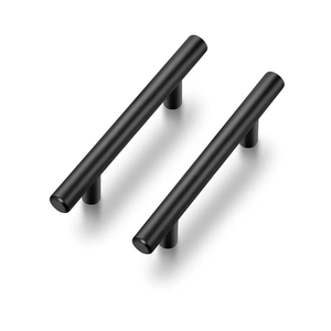 Ravinte 24 Pack | 5 Inch Cabinet Pulls Matte Black Stainless Steel Kitchen Drawer Pulls Cabinet Handles 5InchLength, 3Inch Hole Center, Black 