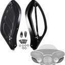 Amazicha Black Adjustable Air Deflector Kit Side Wing Deflectors Fairing Air Deflector Compatible for Harley Touring Street Glide, Electra Glide, Trike, Ultra Classic, CVO 1996-2013