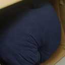 idee-home Papasan Chair Cushion, Circle Papasan Chair Cushion with Corduroy Cover (Without Chair) for Bowl Chair, 48 X 48 Inch, Navy