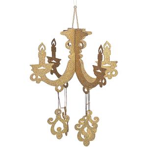 Gold Glitter Chandelier (Cardboard) Wedding and Party Decor