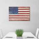 Hardy Gallery American Flag Canvas Wall Art: USA Flag Picture Star & Stripe Painting Artwork for Living Room Office (36'' x 24'')