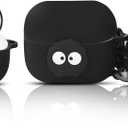 Case for Samsung Galaxy Buds 3 and for Galaxy Buds 3 Pro Earbuds with Doll and Carabiner, Silicone Charging Shockproof Protective Cover with Cartoon Skin Design for Man Woman Teen (BKelf)