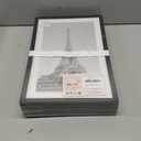 upsimples 11x17 Picture Frame Set of 5, Display Pictures 9x15 with Mat or 11 x 17 Without, Wall Gallery Poster Frames, Black