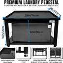 Washer and Dryer Pedestal - 29" W, 16" H, Black Steel Universal Fit with Major Brands, Leak-Proof Laundry Pedestal with Drain Pan & Hose, Washer and Dryer Stand for Back Pain Relief, 800 lbs Capacity