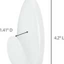 Command Bath Large Towel Hook Value Pack, Clear Frosted, 3-Large Hooks, 3-Water-Resistant Strips, Organize Damage-Free