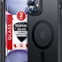 LeYi for iPhone-11 Phone Case with Screen Protector X2 + Camera Cover X2, Compatible with MagSafe Magnetic Funda para i Phone 11case Military Grade Protective Women Men Cases ipone 11, Black