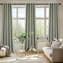 MIULEE Sage Green Blackout Curtains for Bedroom Living Room 90 Inches Long 2 Panels, Thermal Insulated Room Darkening Drapes Grommet Noise Reducing Light Blocking Window Treatments 40x90 Inch