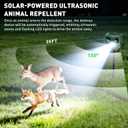 2Pack Ultrasonic Animal Repeller with LED Strobe Lights - Outdoor Solar Powered for Squirrels, Deer, Raccoons, Rabbits, Skunks, Cats, Dogs - Protects Garden, Yard, Lawn, Farm & Crops