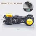 Adjustable Bike Stem 28.6 * 31.8 60 Degree 85/100/120mm Bicycle Stem Riser for HandlebarBlack Aluminum Alloy