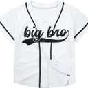 Big Brother Shirt for Toddler Boy Baseball Jersey Button Down Hip Hop Sport T Shirts Baby Announcement Tee Top