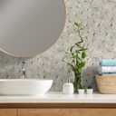 10 Sheets Sandstone Beige Hexagon Peel and Stick Backsplash for Kitchen Wall, Heat Resistant Stick on Backsplash PVC Smart Tiles, Waterproof Peel and Stick Wall Tiles for Bathroom