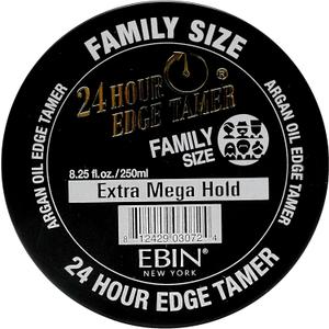 24 Hour Edge Tamer Extra Mega Hold, 8.25 oz by EBIN NEW YORK  Humidity-Resistant, Long-Lasting Hold  No Flakes or Residue  Styling Gel for Sleek Looks  Suitable for All Hair Types (1 Pack)