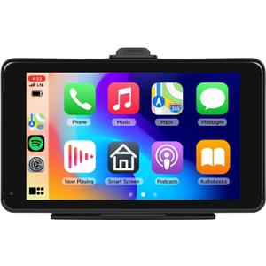 Podofo Portable Car Stereo Wireless Carplay Android Auto, 7 Inch IPS Touchscreen Radio Carplay Screen in Dash Navigation Unit with Bluetooth, Mirror Link, Voice Control, FM, AUX