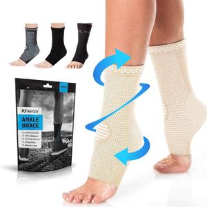 POWERLIX Legs Orthopedic Brace Compression Support Sleeve (Pair) for Swelling, Sprain, Plantar Fasciitis, Arthritis, Tendinitis