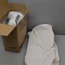 BPS 21 x 21 Inch Outdoor Chair Cushion Set of 2, Fade-Resistant and Water-Resistant Solution-Dyed Polyester Fabric Patio Chair Cushions with Straps for Outdoor/Indoor Dining Chairs (Beige)