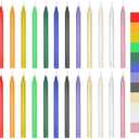 24pcs6.5inch Small Colored Candles, Chime, Spell, Unscented Traditional Shabbos, Candle Holder Rituals, Prayer, Meditation, Taper-Candles (Classic, 24)