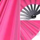 Marrywindix 3 Pcs Large Chinese Folding Fan Big Handheld Clap Fans for Men and Women Performance Line Dance Decorations Event Party Festival Craft Gift (Rose Red)