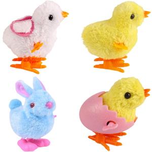 CICITOYWO Bunny and Jumping Chick Wind Up Toys Novelty Chicken Hopping Windup Toy for Kids Toddlers Adult Easter Egg Hunt Basket Stocking Stuffers Party Favors Goody Bag Fillers Gifts 
