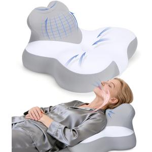 Bed Wedge Pillow for Headboard, 2026 Upgraded 2nd-Gen 10 Inch Memory Foam Wedges for Sleeping Apnea, Acid Reflux, Snoring & Back Pain Relief, Cervical Neck Pillows, Ergonomic Pillow for Couch or Floor