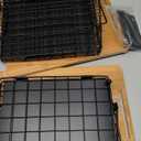 2 Set Large Stackable Wire Basket with Bamboo Tops & Tag- Pantry Organizer and Storage Bins, Kitchen Counter Cabinet Shelf Countertop Under Sink Organizing for Food Snack Produce Onion Potato Bread