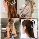 Molans 5Inch Large Hair Claw Clips 4 PCS for Women - Acrylic Hair Accessories for Thick Hair and Long Hair, Big Strong Durable Hair Applique, Oversized Non-slip Rectangle Butterfly Jaw Hair Clips
