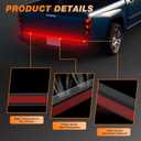 Tailgate Light Bar,Aluminum Frame Tailgate Light Strip for Pickup Truck Trailer with Red Running Brake Lights Reverse Sequential Red Turn Signal (60 Inch)