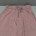 KICZOY Women Summer Pants Flowy Pants Drawstring Waist Wide Leg Palazzo Beach Pants Loose Fit with Pockets Pink, Large