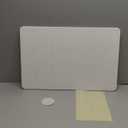 Home Bath Stone Mat 24"x16" (2-Pack)  Quick-Dry, Non-Slip Diatomaceous Earth Mat, Stylish & Absorbent, White Straight