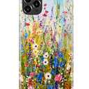 Goodon for iPhone 12 Pro Max Case Cute - Wireless Charging Compatible - Dual-Layer Hard Shell + Silicone Cover - Protective Phone Case with Trendy Designs for Women - Wildflowers Painting