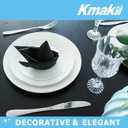 2 x KMAKII Black Disposable Dinner Napkins Linen-Feel Colored Paper Napkins Premium Cloth Like Napkins Ideal For Restaurant, Events, Weddings&Party,50 Pack 16 x 16 inches