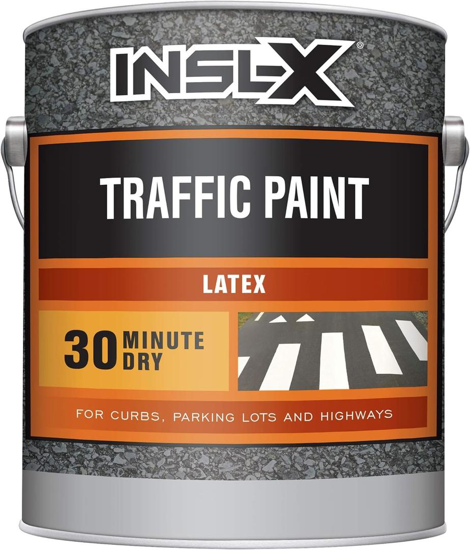 INSL-X Acrylic Latex Traffic Paint, Black, 1 Gallon, 128 Fl Oz
