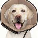 Dog Cone Collar XL, Soft Cones for Large Medium Small Dogs,Adjustable Dog Cone Alternative to Stop Licking, Comfy Elizabethan Collar for After Surgery Wound Healing & Hot Spots Brown