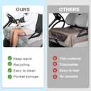 Universal Waterproof Heavy Duty Golf Cart Seat Cover - Gray, Cotton, for Club Car DS Precedent EZGO TXT RXV, 2-Person Seats with Armrests