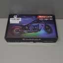 8PCS Motorcycle RGB LED Light Kits with APP/RF Remote, Multicolor Underglow Lights with Brake Turn Signal, 12V Waterproof Dual Zone Strip for Sport Bike, Cruiser, Street & Dirt Motorcycle