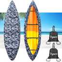 10-16FT Waterproof Kayak Covers for Outdoor Storage, Canoe Cover Accessories, Boat Cover Oxford Shade Marine Cockpit Dust Cover UV Protection Ultra Sunblock Shield for Fishing Boat Kayak Canoe