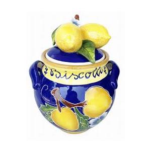 Lemon Cookie Jar Kitchen Biscotti Canister by Blue Sky Heather Goldminc