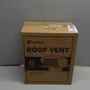 Roof Vent Cap - Hon&Guan 6 Inch Roof Vents for Houses Galvanized Steel 6'' Exhaust Vent Wall Vent with Damper for Ventilation System, Black